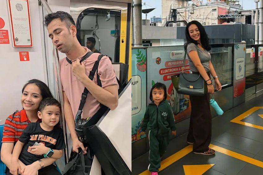 keluarga artis naik MRT (instagram.com/raffinagita1717 | instagram.com/dea_ananda)