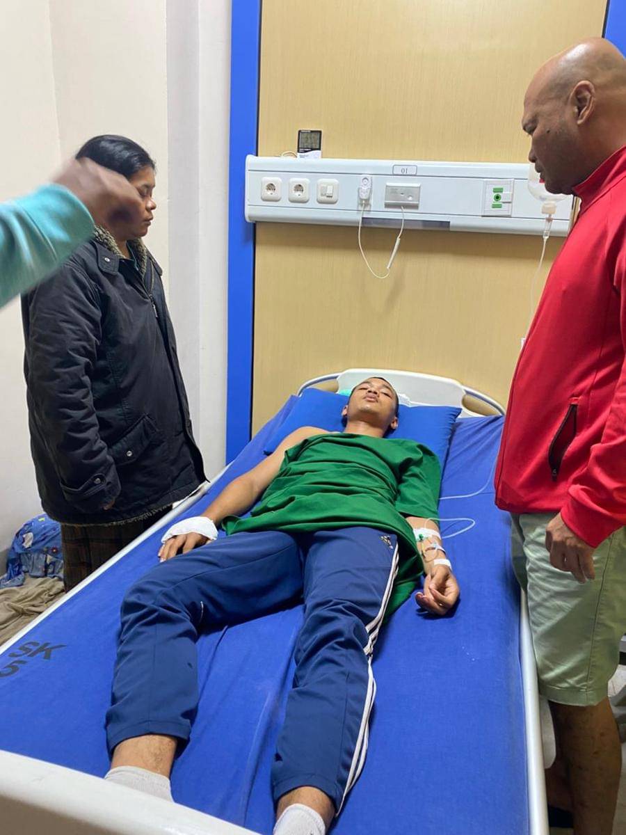 Aldi, atlet judo Sumut yang jadi korban begal tengah menjalani perawatan di rumah sakit (dok.istimewa)