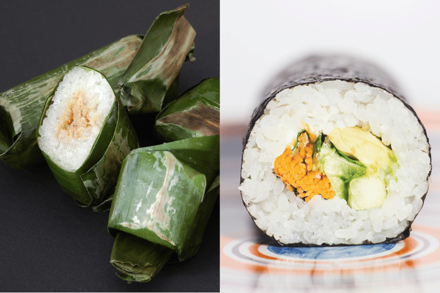 Potret lemper dan sushi
