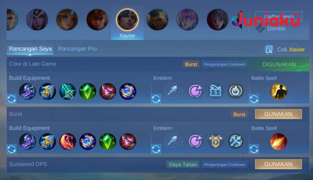 Build Xavier(Dok. Moonton/Mobile Legends)