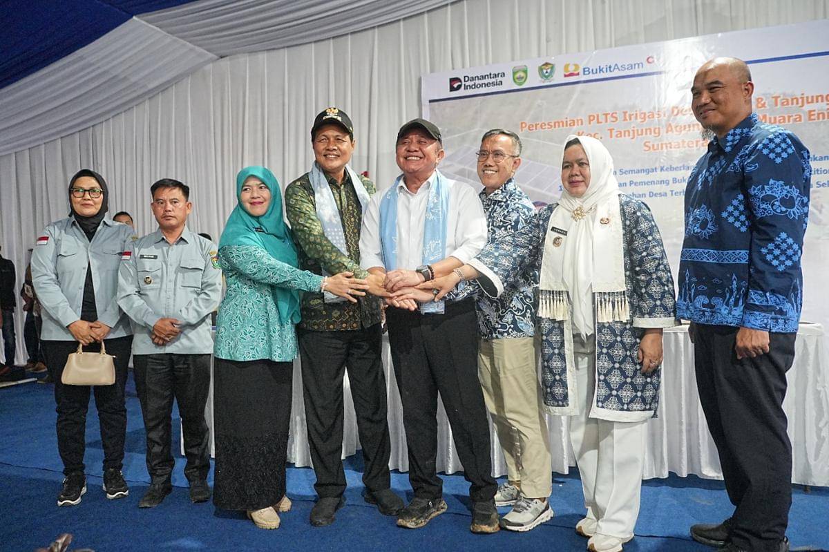 Peresmian PLTS Irigasi PTBA di Muara Enim