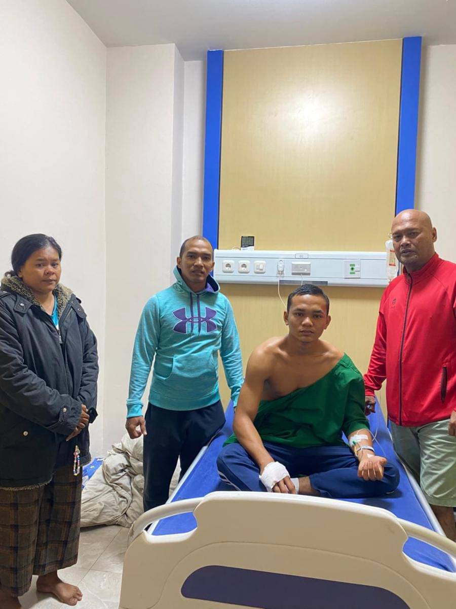 Aldi, atlet judo Sumut yang jadi korban begal tengah menjalani perawatan di rumah sakit (dok.istimewa)