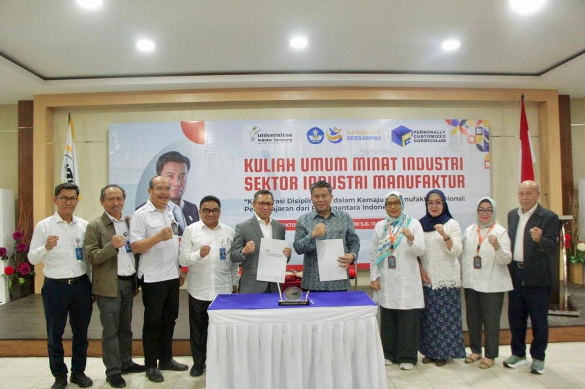 Universitas Bandar Lampung Lakukan Penandatanganan Nota Kesepahaman (Memorandum of Understanding / MoU) Bersama PT Dirgantara Indonesia (PTDI) 