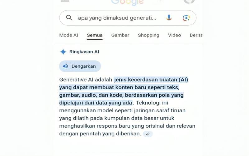 ilustrasi ringkasan yang dibuat oleh AI