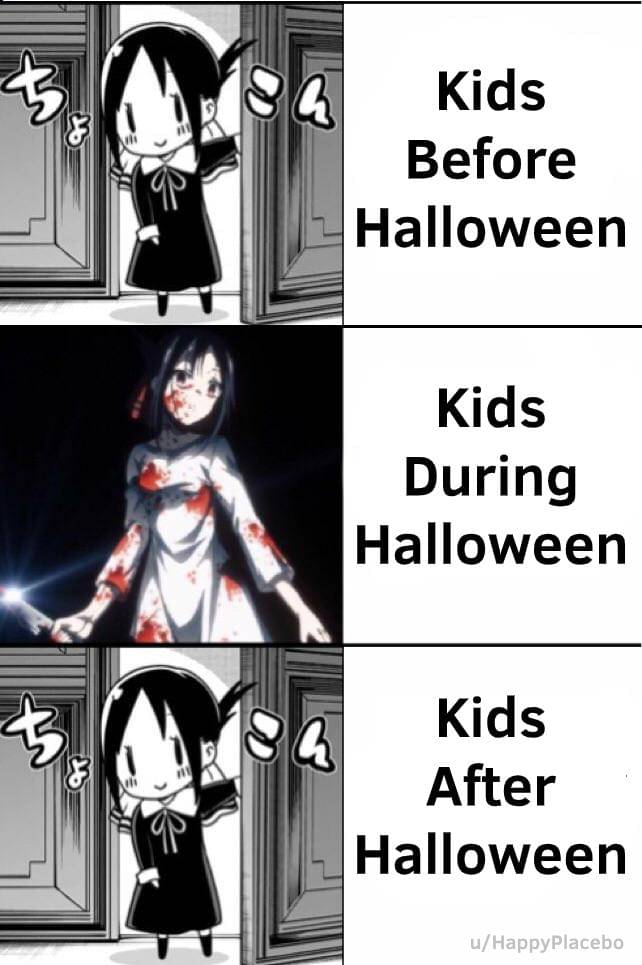 meme anime tentang Halloween