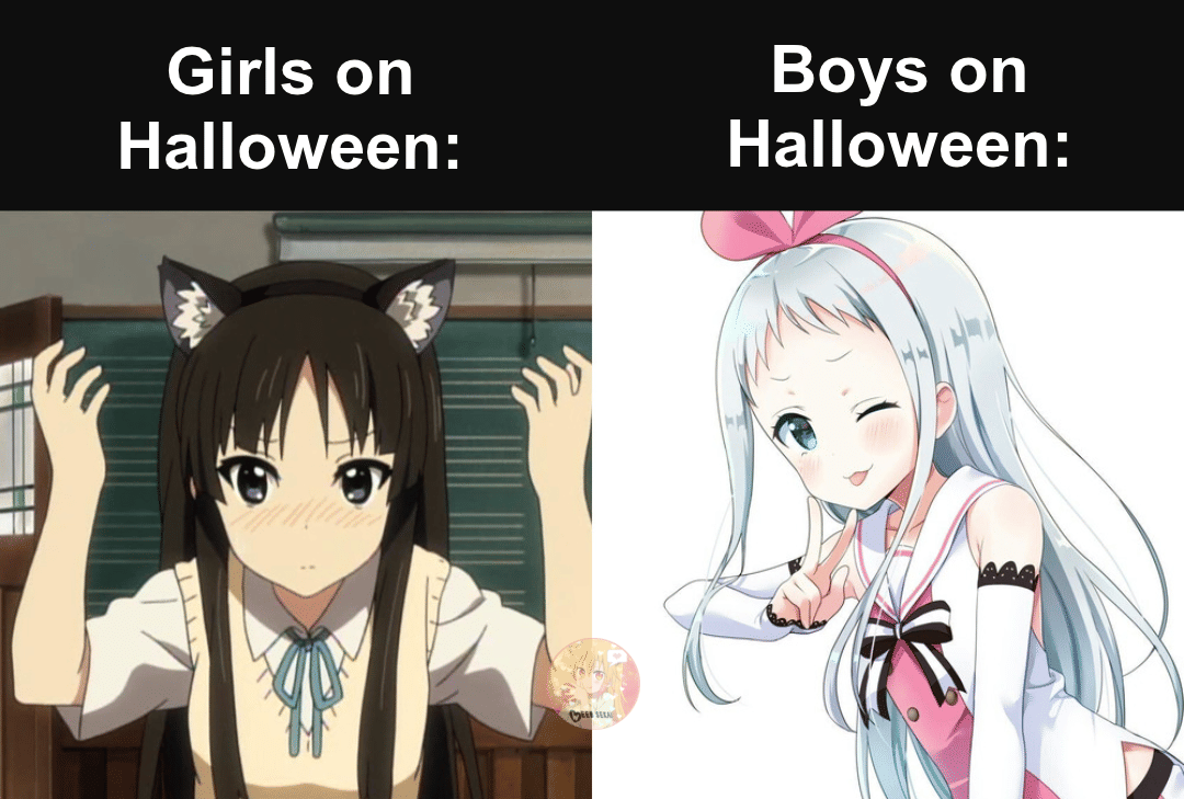 meme anime tentang Halloween