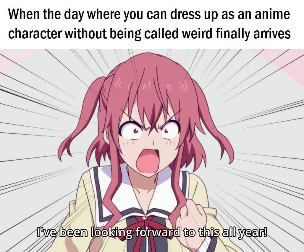 meme anime tentang Halloween