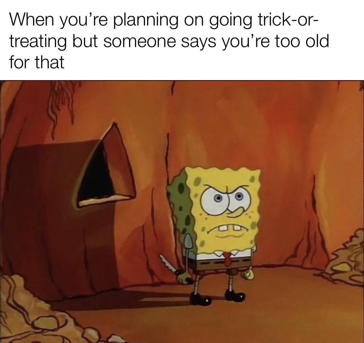 meme SpongeBob tentang Halloween