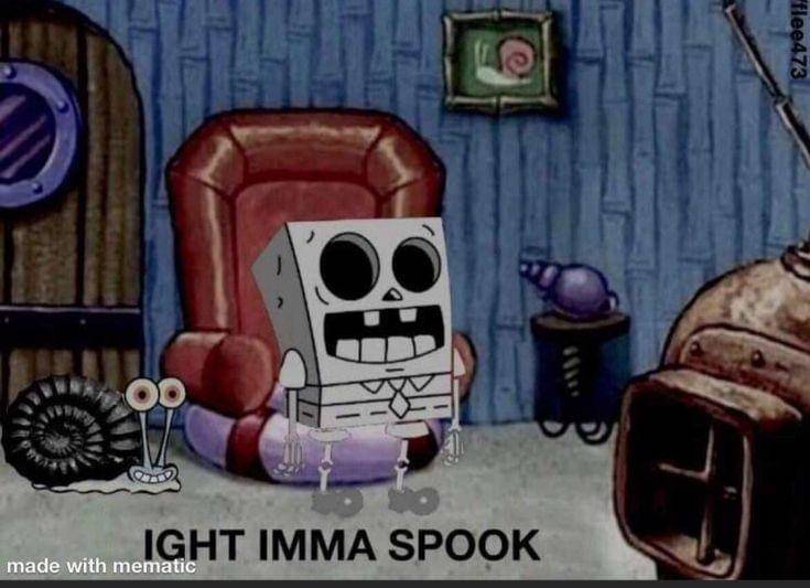 meme SpongeBob tentang Halloween
