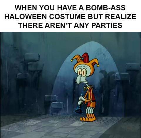 meme SpongeBob tentang Halloween