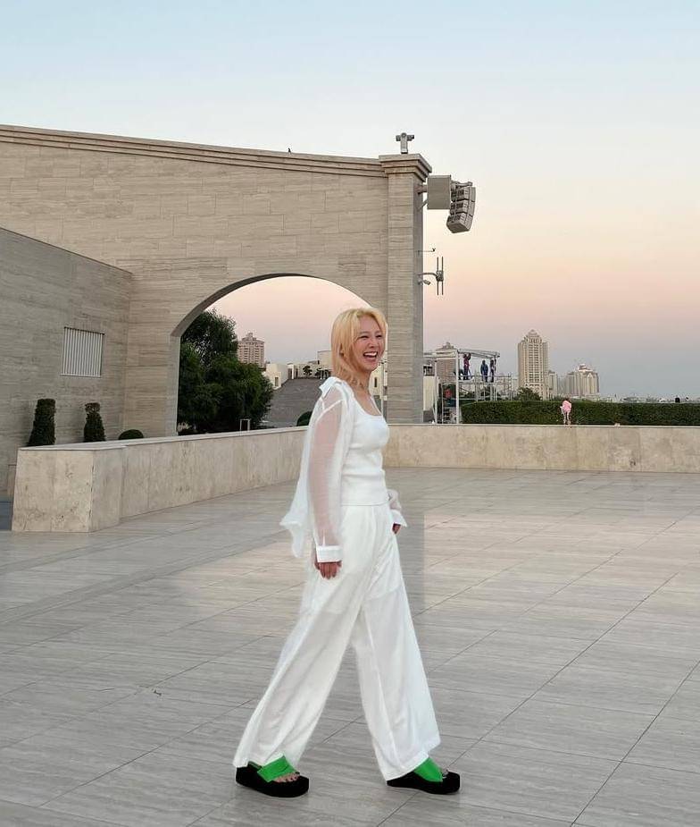 outfit liburan musim panas ala Hyoyeon SNSD