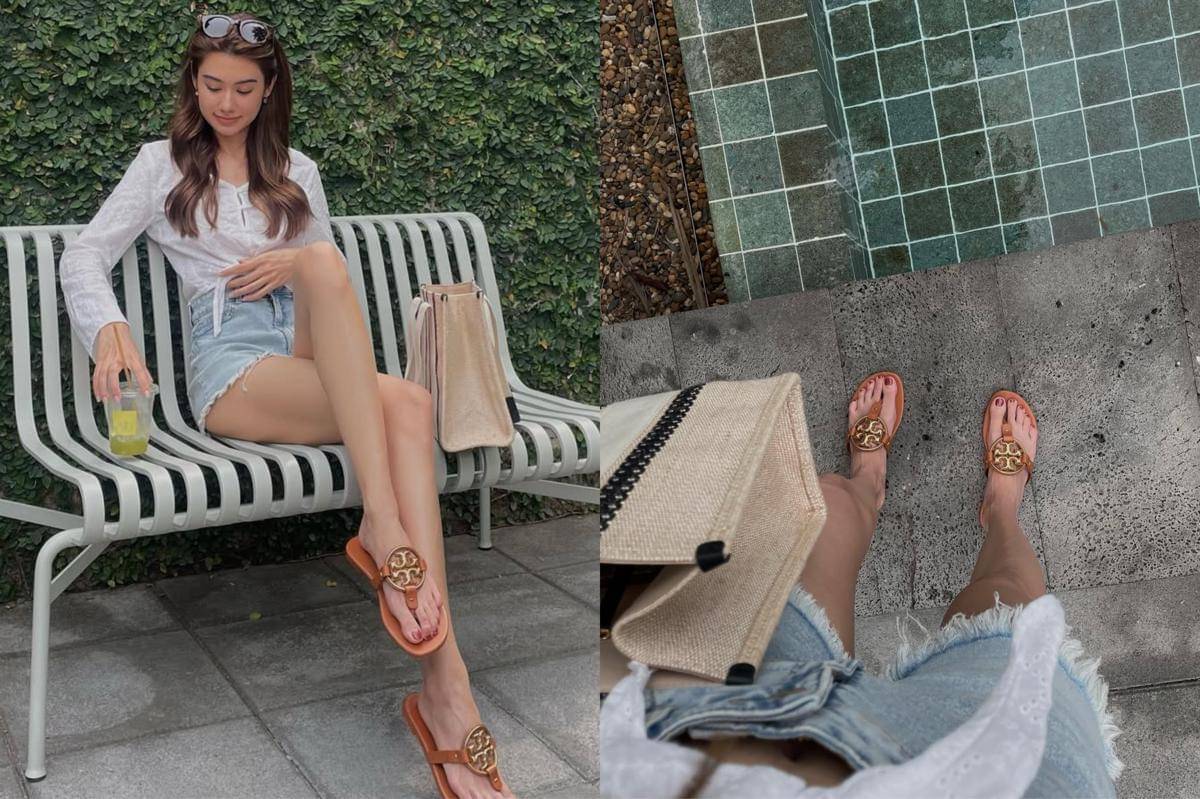 potret ide OOTD kasual pakai unfinished pants ala Lorena Schuett