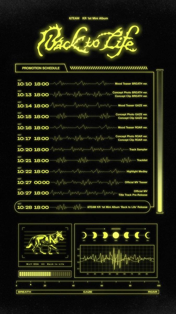 promotion schedule album Back to Life dari &TEAM