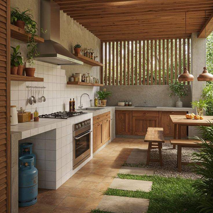 Desain dapur dinding roster