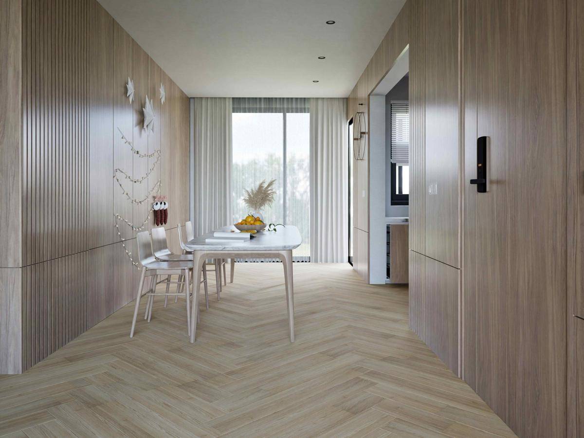 inspirasi lantai rumah herringbone