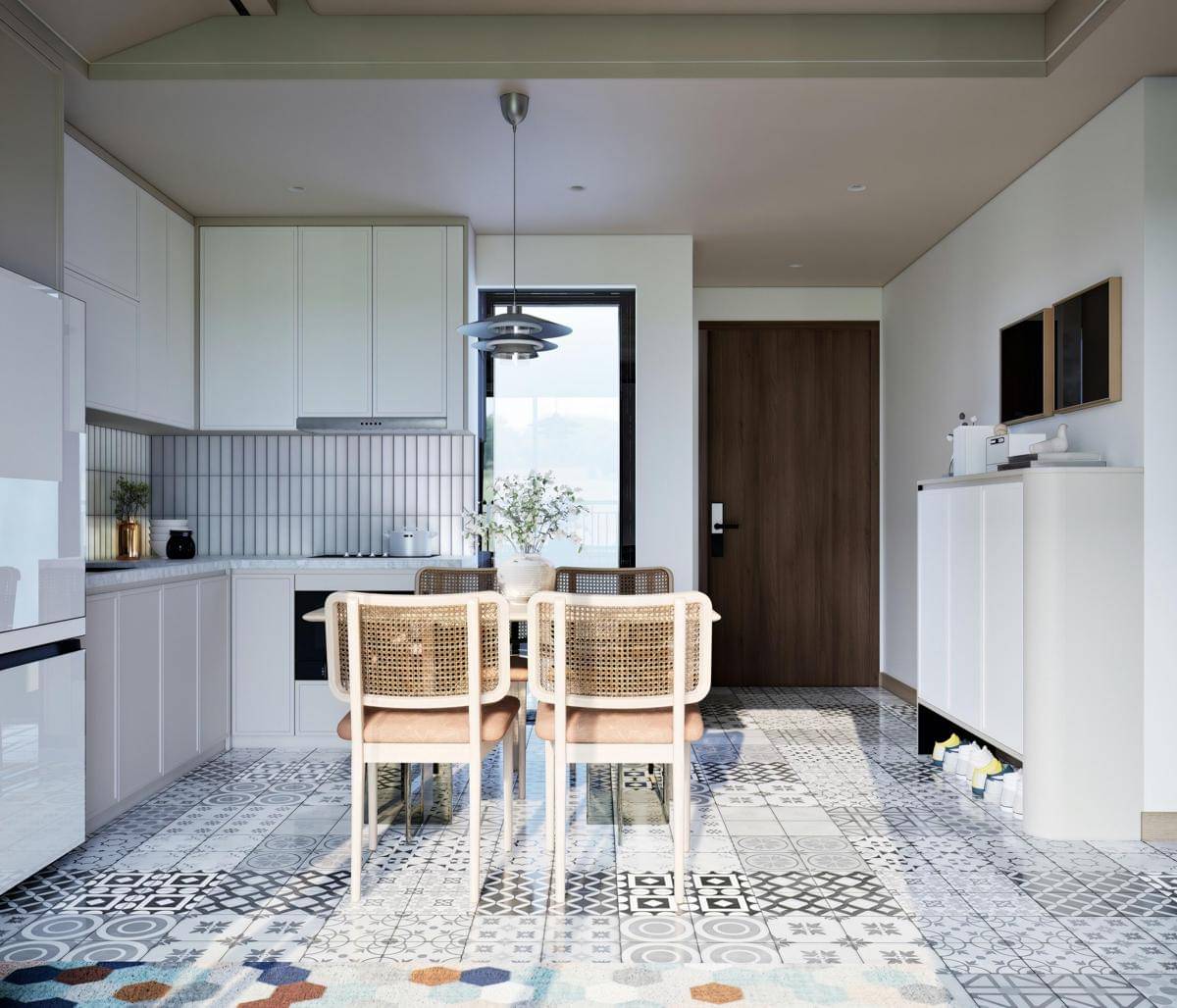 inspirasi rumah dengan lantai pattern