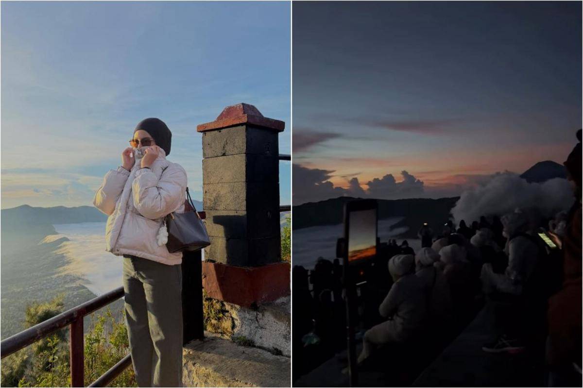 Dara Arafah liburan ke Gunung Bromo