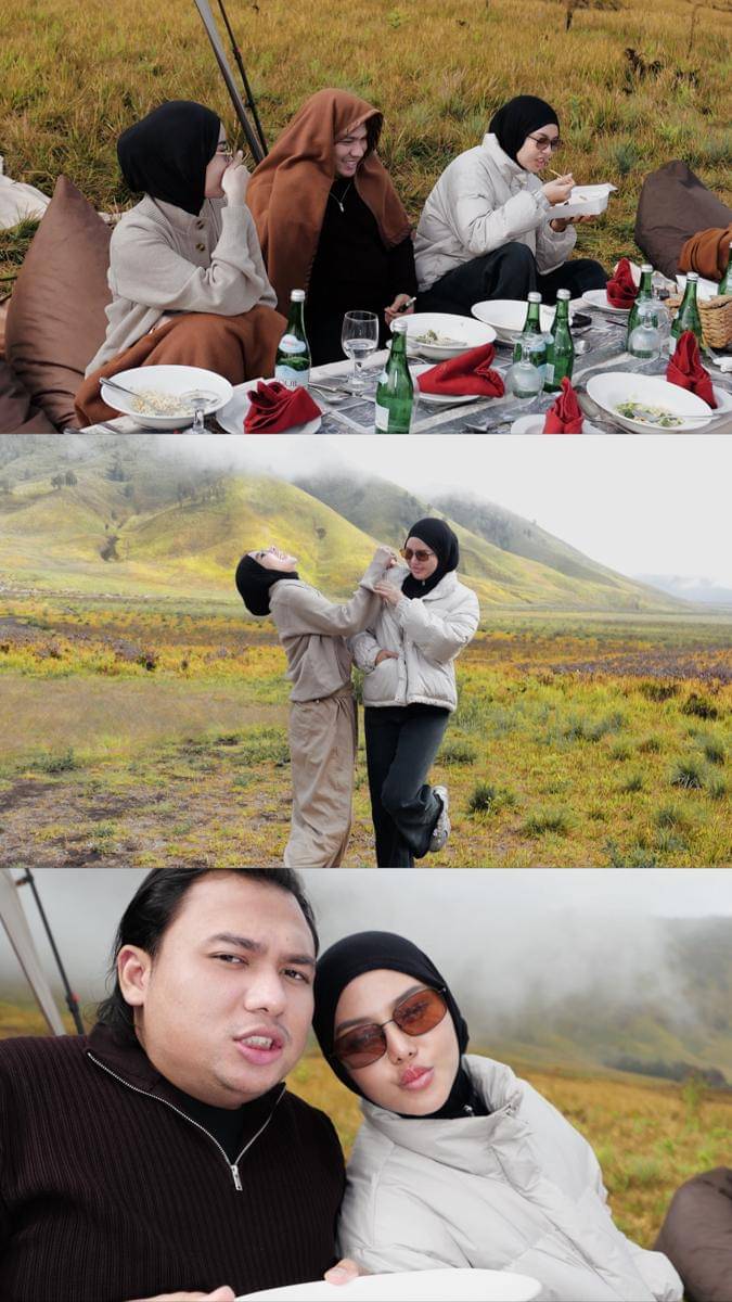 Dara Arafah liburan ke Gunung Bromo