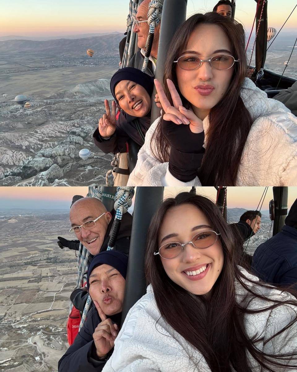 Yasmin Napper naik balon udara di Cappadocia