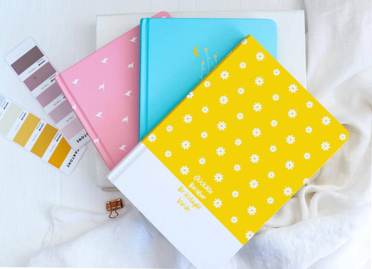 ilustrasi notebook atau buku catatan