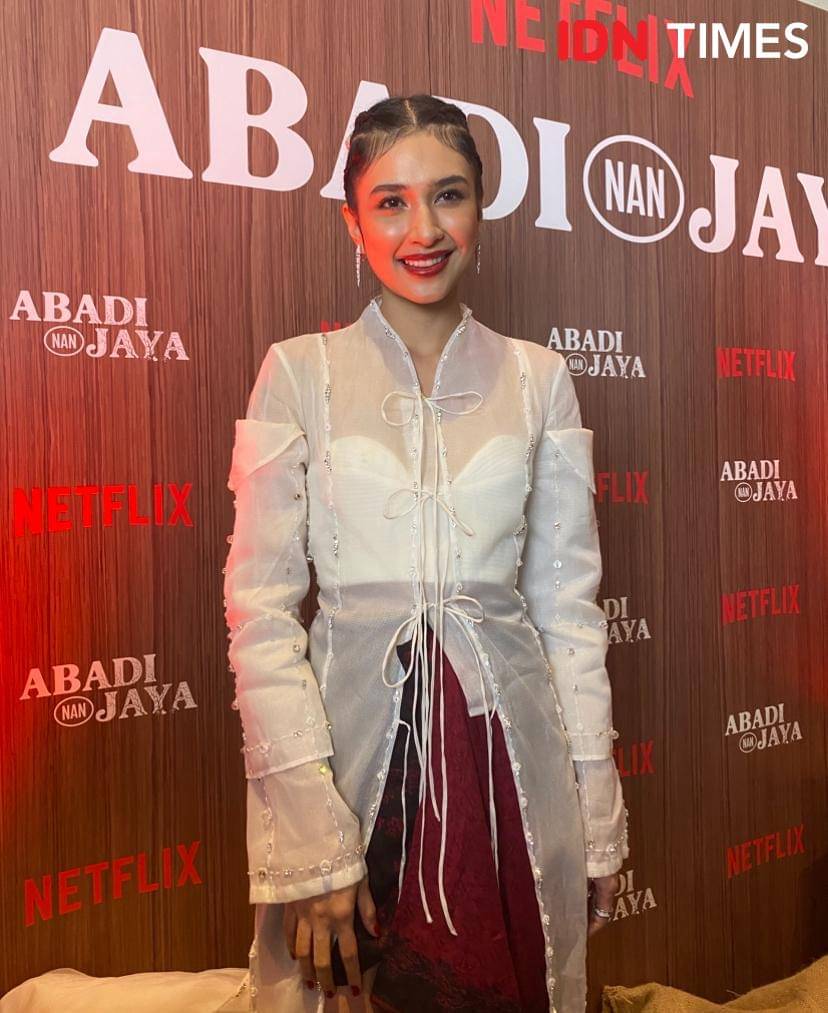 Mikha Tambayong di screening film Abadi Nan Jaya di XXI Epicentrum, Rabu (22/10/2025)
