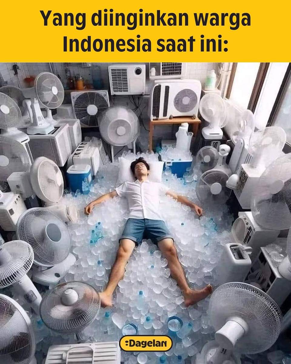 meme ngadem dari cuaca panas