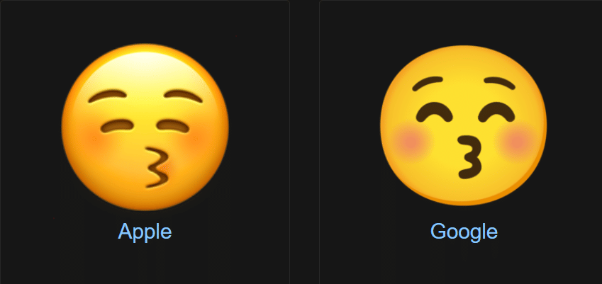 emoji wajah mencium (dok. Emojigraph)