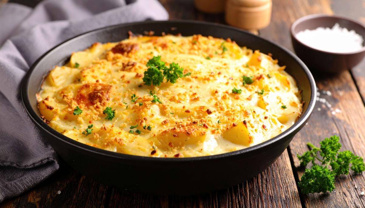 ilustrasi potato gratin