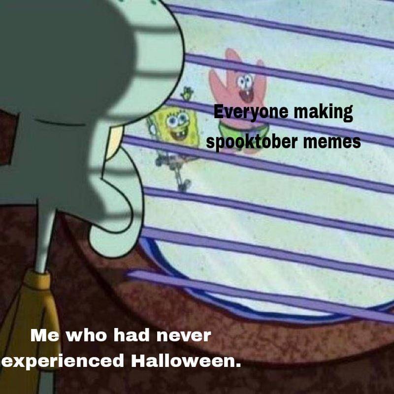 meme kartun tentang Halloween