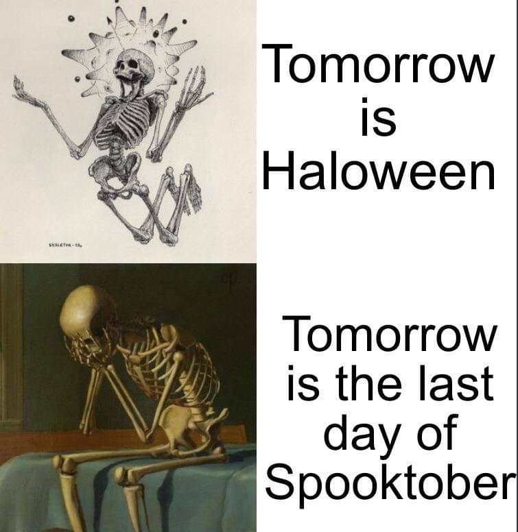 meme kartun tentang Halloween