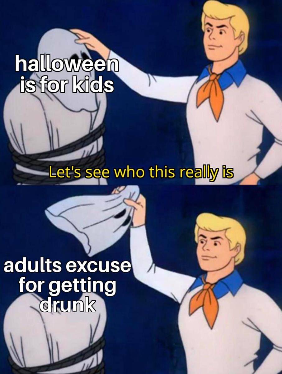 meme kartun tentang Halloween