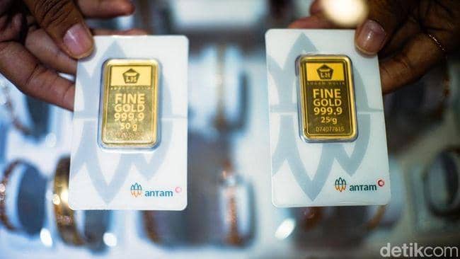 Gambar dua sampel emas