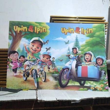 Dekorasi kamar anak Upin dan ipin