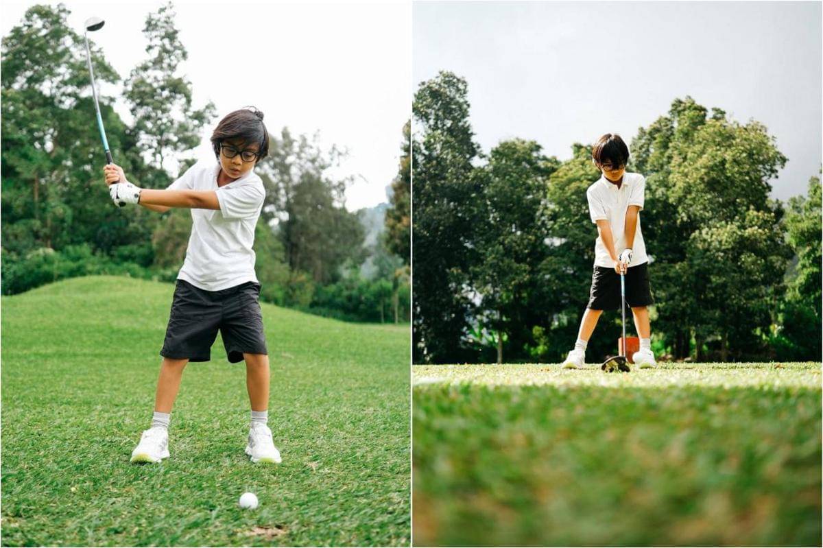 Dia Sekala Bumi saat main golf