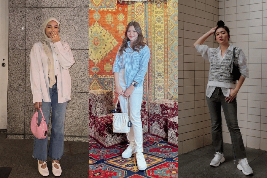 padu padan outfit kemeja untuk kuliah
