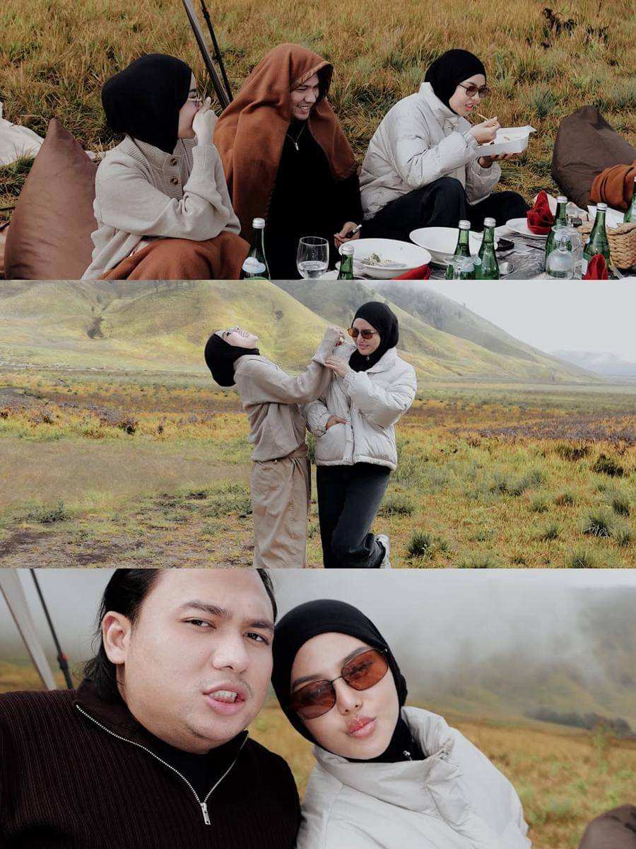 Emy Aghnia Liburan ke Gunung Bromo bareng sahabat