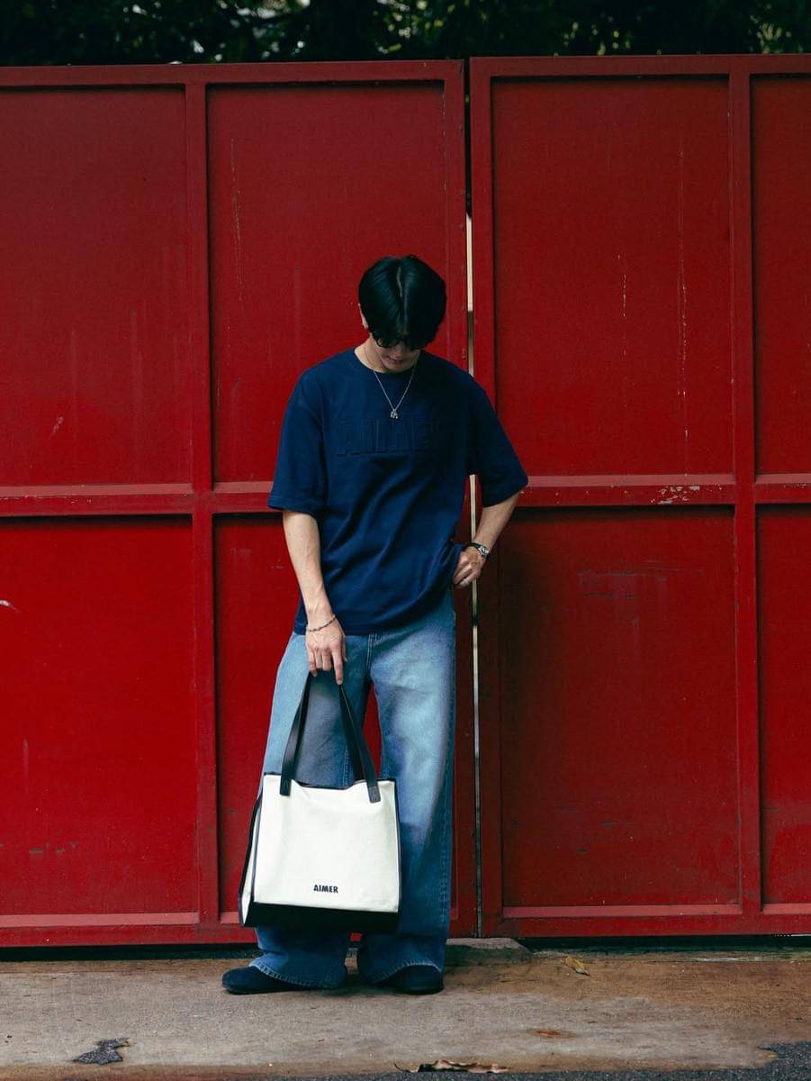 inspirasi daily outfit pakai tas ala Sea Tawinan
