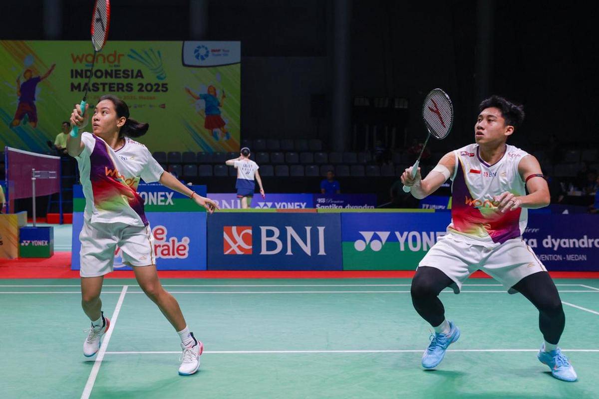 Marwan Faza/Aisyah Salsabila Putri Pranata saat beraksi di Indonesia Masters 2025, Kamis (23/10/2025) (dok.PBSI)
