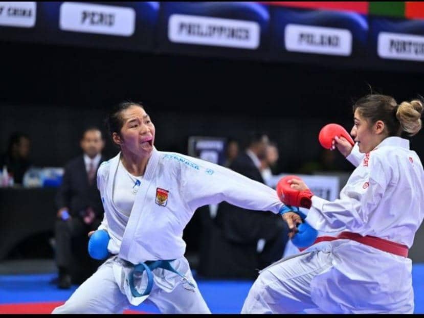 Leica Lubis, salah satu andalan karateka Sumut di PON Bela Diri (dok.Andi Lubis)