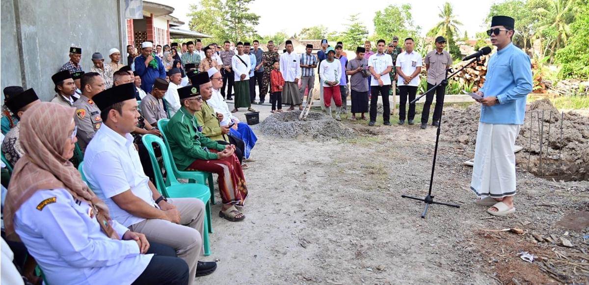 Pemkab Lampung Selatan Bantu Pembangunan Gedung Thoriqoh di Pondok Pesantren MUS Roudlotussolihin, Desa Bumi Restu, Kecamatan Palas
