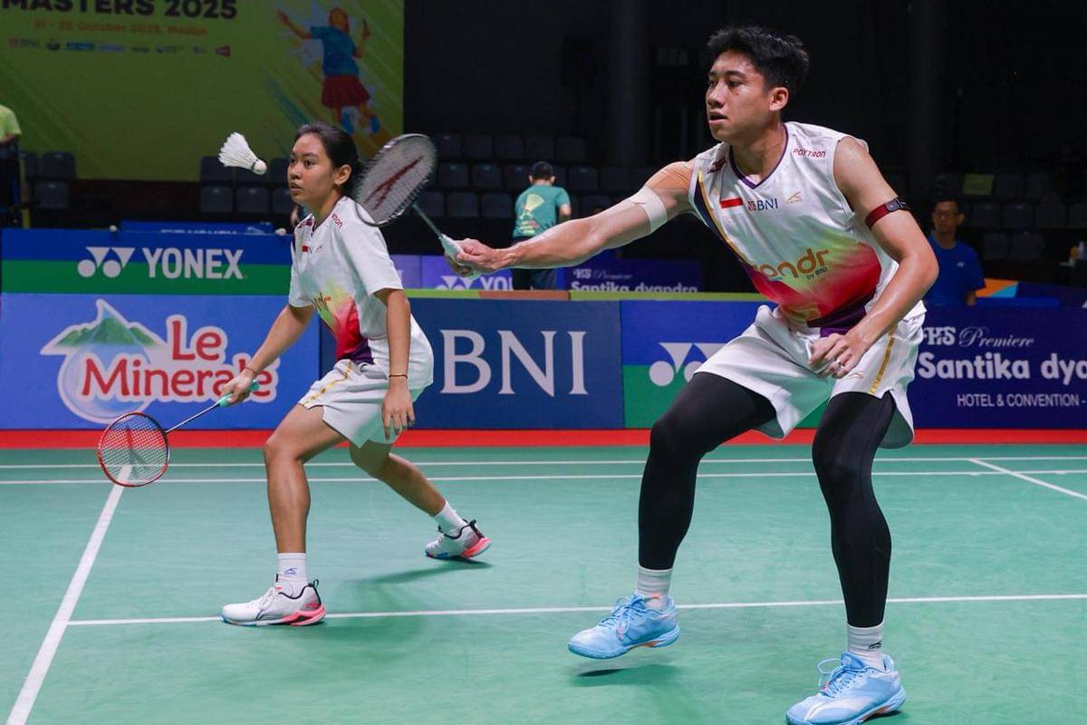 Marwan Faza/Aisyah Salsabila Putri Pranata saat beraksi di Indonesia Masters 2025, Kamis (23/10/2025) (dok.PBSI)