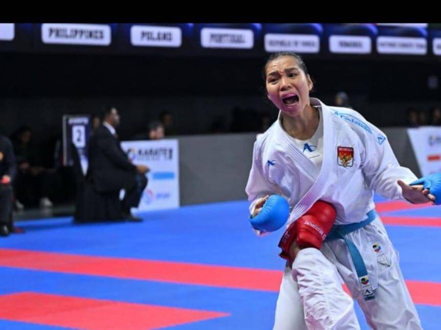 Leica Lubis, salah satu andalan karateka Sumut di PON Bela Diri (dok.Andi Lubis)