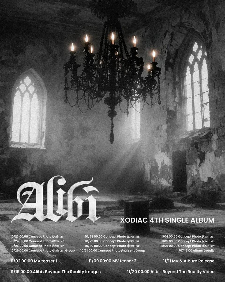 Time table comeback single album ke-4 Alibi - XODIAC