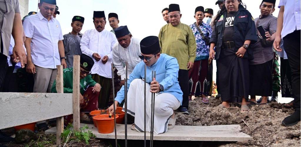 Pemkab Lampung Selatan Bantu Pembangunan Gedung Thoriqoh di Pondok Pesantren MUS Roudlotussolihin, Desa Bumi Restu, Kecamatan Palas