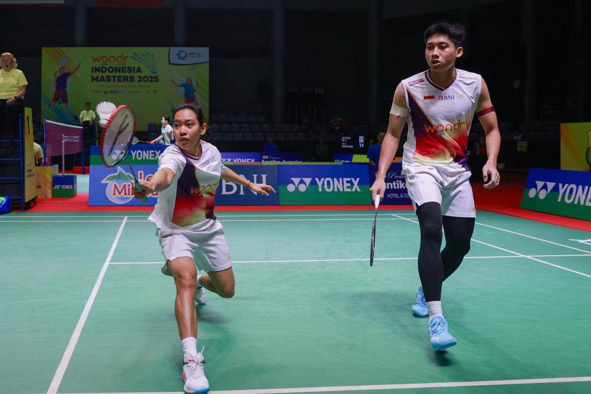 Marwan Faza/Aisyah Salsabila Putri Pranata saat beraksi di Indonesia Masters 2025, Kamis (23/10/2025) (dok.PBSI)