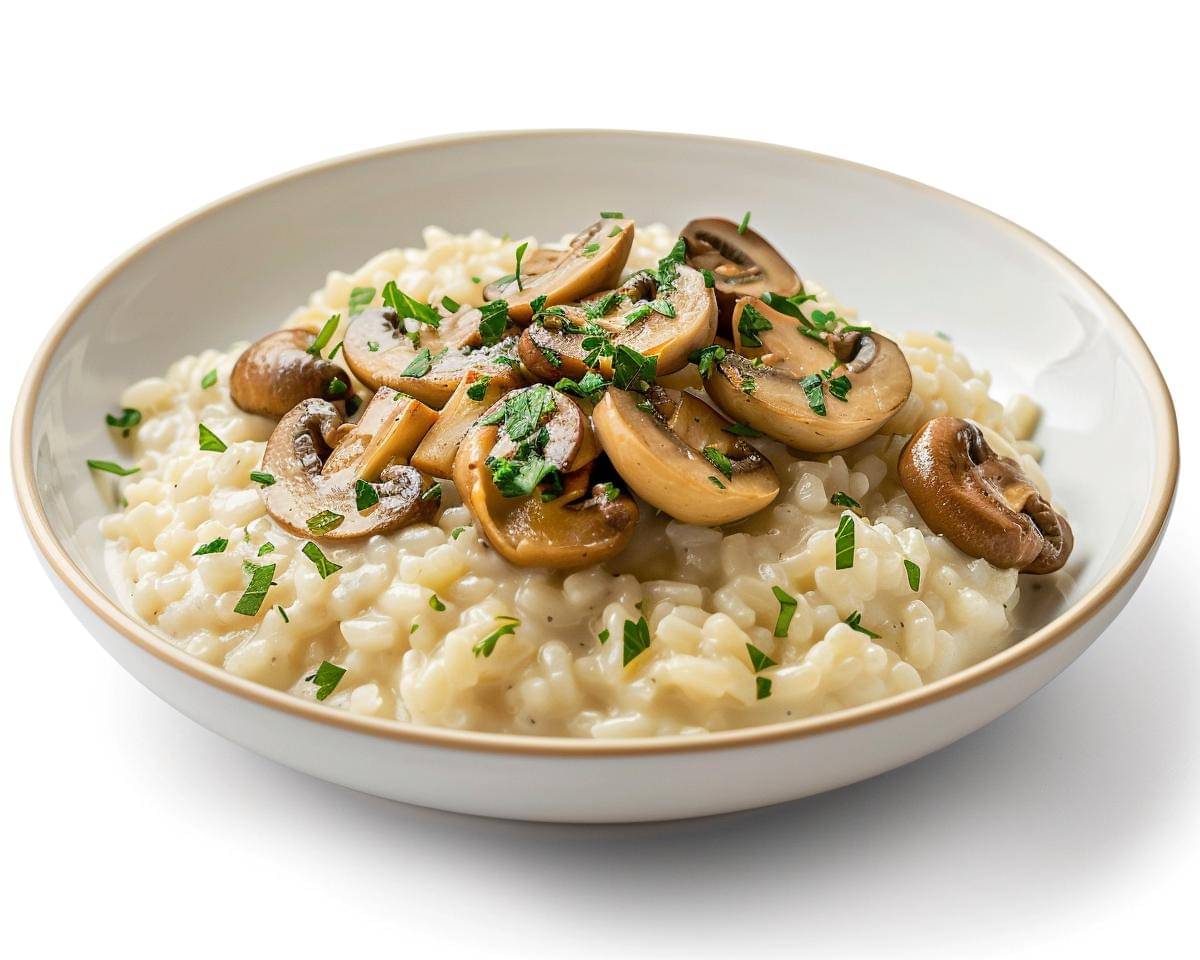 ilustrasi mushroom risotto