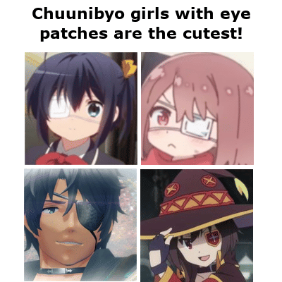meme karakter anime dengan penutup mata