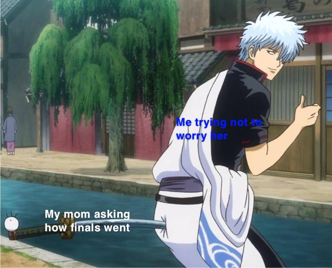 meme anime tentang ujian akhir