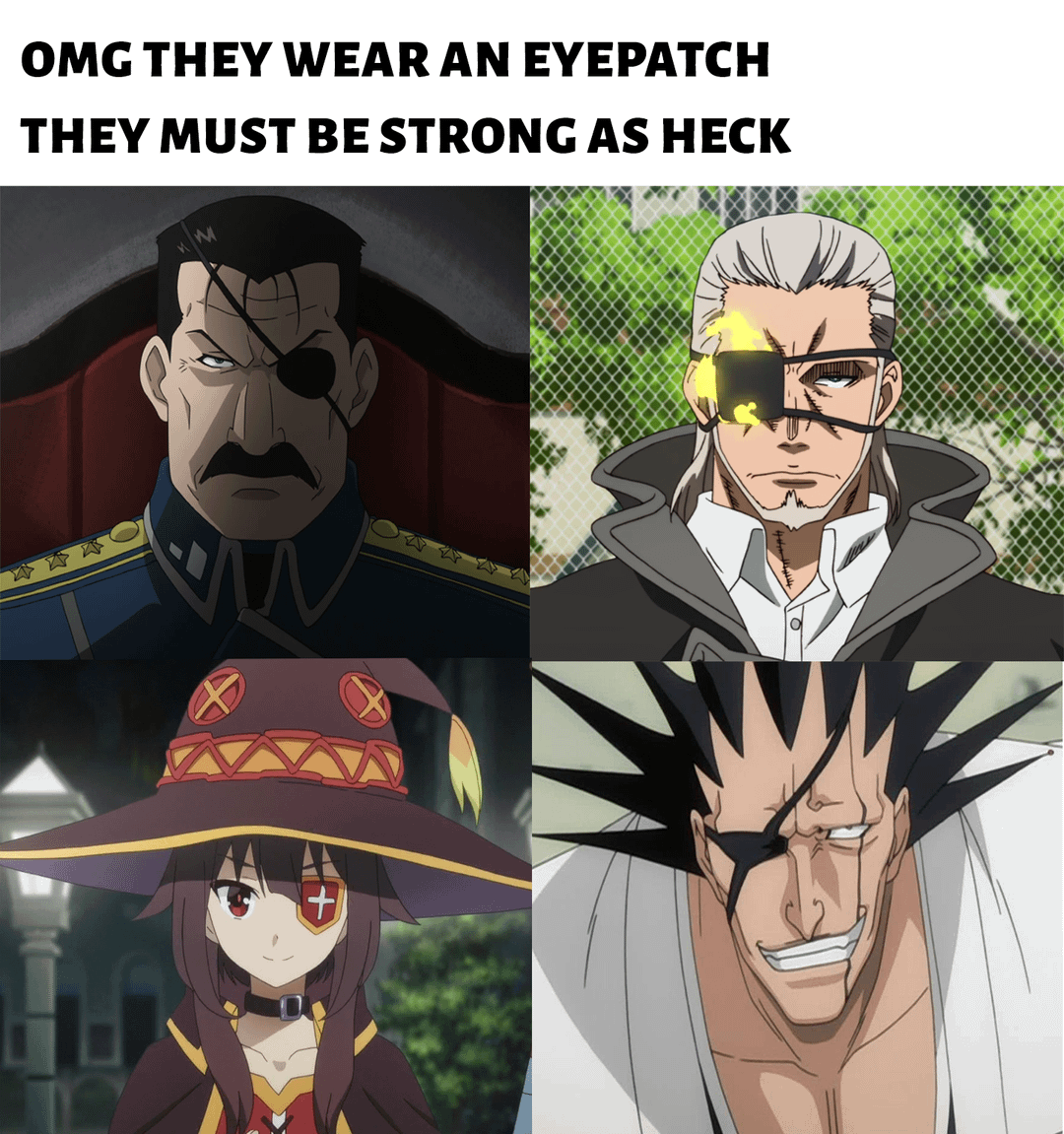 meme karakter anime dengan penutup mata