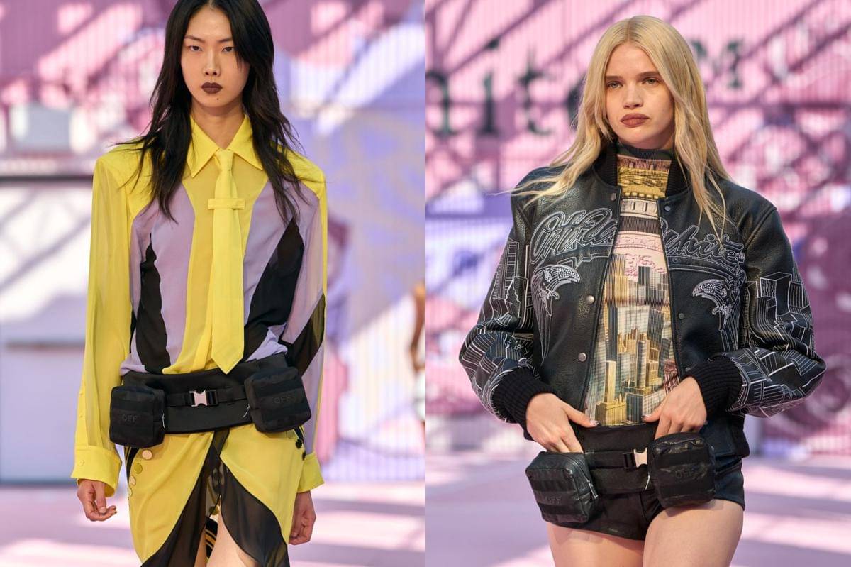 Potret para model membawakan koleksi Off White di New York Fashion Week S/S 2026.